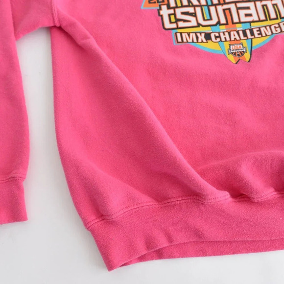 Gilden Heavy Blend Pink 2015 Tritons Tsunami USA Swimming Crewneck Sweater M - Picture 7 of 11